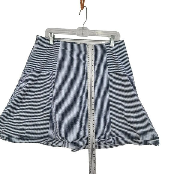 Ann Taylor Loft Women's Mini Skirt Blue Striped Size 12 - Picture 5 of 7